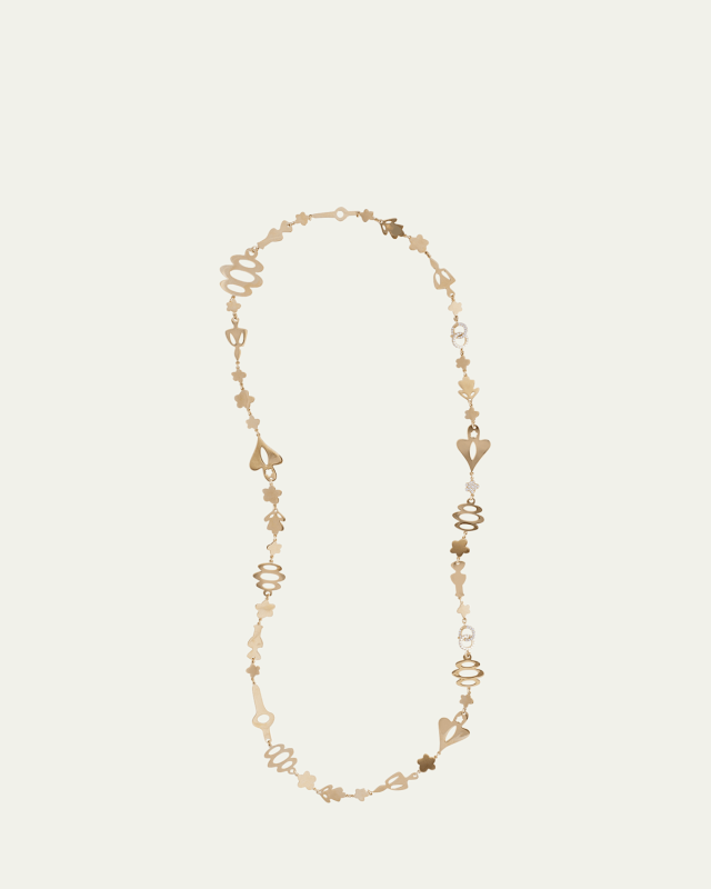 x Carey Lowell 18K Yellow Gold Clio Diamond Necklace with Detachable Bracelet, 32"L